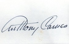 STAR TREK Autograph ANTHONY CARUSO Signed 3X5 Index Card w/ COA Boss Bela Oxmyx picture