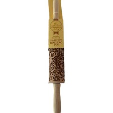 Mrs Andersons Baking European Beechwood Paisley Rolling Pin Pie Cookies Fondant picture