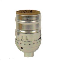 NICKEL PLATED KEYLESS LAMP PART SOCKET TR-17 picture