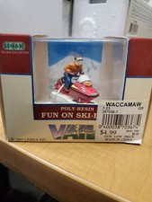 1997 Lemax Christmas Vail Village Fun on Ski-Mobile Ski Doo Snow Sport No. 73209 picture