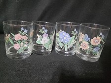  (4) Vintage Noritake Casual Home Gourmet Garden Double Old Fashioned Glasses picture