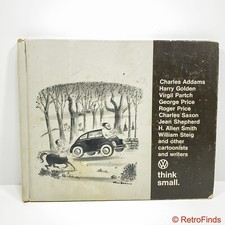 Think Small VW Volkswagen Dealer Book Vintage 1967 Cartoon Humor Advertising HC picture