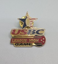 USBC League High Game Bowling Award Star Enamel Lapel Pin picture