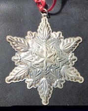 1999 Gorham Sterling Silver Snowflake Christmas Ornament picture