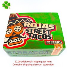 Rojas Street Tacos Barbacoa Robusto Empty Wood Cigar Box 7.5