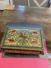 Lovely Vintage collector tin box by Scott and Sons detailed raised images animal picture