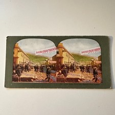 View Down Front Street Dawson City Alaska 1896 Antique Stereoview Card 5H6-2 picture