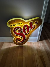 Damaged Sol Cerveza Beer Lighted Sign 24x23 picture