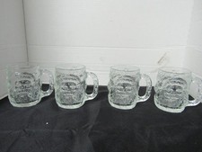 Luminarc Etched Christmas Glasses Santa & Snowman Set Of 4 picture
