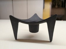 Vtg Brutalist MCM Cast Iron Tripod Candle Holder Minimalist Signed JAPAN picture