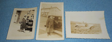 3 Vintage 1920s & 1930s Car Photos NY License Plate Older Woman & Shirtless Man picture