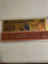 Majin Vegeta - 24k Gold Foil Banknote - With Certificate of Authenticity  picture