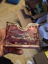 3.25” Tall SOUVENIR MADISON LAKE MINN RUBY FLASH EAPG CARD HOLDER  picture