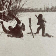 Hunting Accident Stereoview Card 