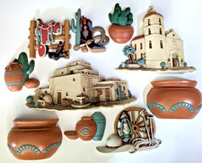 10 BURWOOD Lot Wall Art Southwest Western 3D Plaques Decor VTG HOME INTERIOR picture