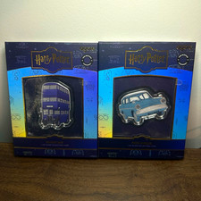 Agoro Harry Potter Silver 1 oz Coin Set Knight Bus 90/1000 & Ford Anglia 62/1000 picture