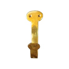 UNIQUE Vintage Brass Wall Hook, Flat Curved Design, 4