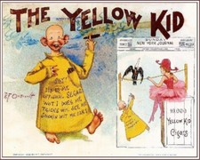 1896 Yellow Kid Smoke Vintage Cigar Tobacco Box Crate Inner Label Art Print 8x10 picture