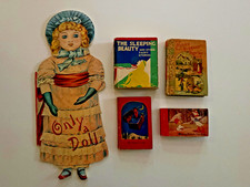 Vintage Novelty Book Lot: Disney Flip Book, Only a Doll Shaped Book, Miniatures picture