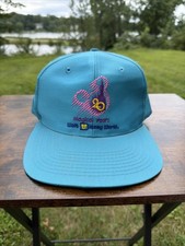 1991 Walt Disney World 20 Magical Years Anniversary Turquoise Baseball Hat picture
