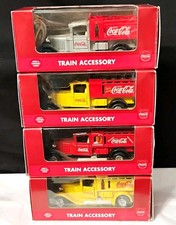 Vintage Coca Cola K Line Diecast Delivery Truck Train Accessory Lot of 4 New picture