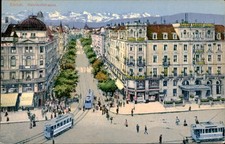Postcard Zurich Bahnhofstrasse postcard picture