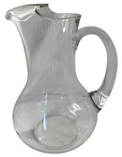 Clear Glass Pitcher MCM 10' Vintage picture