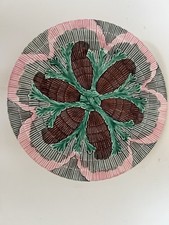 VINTAGE HORCHOW MAJOLICA SEAWEED AND SHELL SALAD PLATE 8 1/4