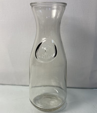 Vintage SunCo 1852 Clear Glass Milk Bottle Carafe Embossed Dairy Bottle 7.25 picture