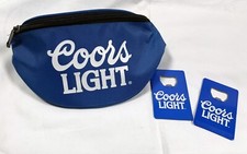 New Coors Light Beer Fanny Pack Cross Body Bag & 2 Metal Bottle Openers picture