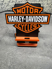 Harley Davidson phone stand Black And Orange..3D PRINTED picture