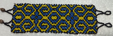 Shipibo native kene design hand woven ceremonial bracelet 6