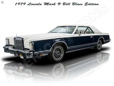 1979 Lincoln Mark V Bill Blass Edition New Metal Sign: - Large Size picture