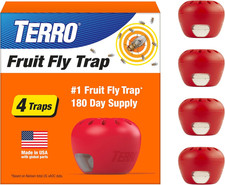 Fruit Fly Trap 4-Pack, 180 Day Lure Supply, Food-Based Lure picture