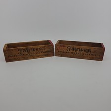 Vintage Fairway Cheese Box 2 lb Wood Box Pasteurized Processed Cheese Lot of 2 picture