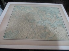 ANTIQUE  MAP OF   VIENNA AUSTRIA      CRAM'S  ATLAS 1905 ,11.5 X 14.5 picture