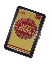 Cigarette case Lucky Strike OLD SKOOL advertisement Handmade Accessory picture