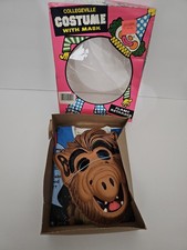 NEW VINTAGE 1986 Collegeville Halloween ALF Costume & Mask Set - Medium 7-8 picture