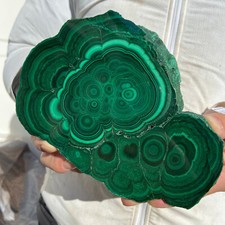 2.4lb Rare Natural Exquisite Malachite Crystal polishing Gem Rough Specimen picture