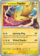 TEAM ROCKET'S ZAPDOS R REVERSE HOLO 070/182 DESTINED RIVALS POKEMON NM/M picture