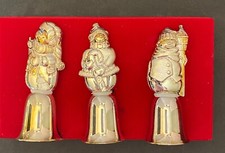 Wallace Silversmiths Snowmen Bell Set of 3 in Box picture