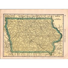 Vintage Map of Iowa and Minnesota 1910 Map SL1 picture