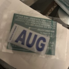 August California License Plate Sticker DMV Registration picture