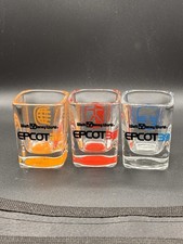 Epcot 30th Anniversary Shot Glass Glasses Walt Disney World Set Of 3 Limited picture