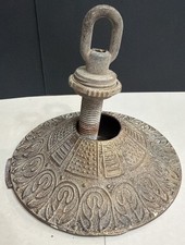 VTG Spanish Revival Style Cast Brass Chandelier  Ceiling Canopy Medallion Kit picture