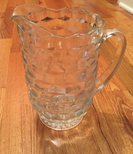 Vintage Fostoria American? Indiana Glass Whitehall? Clear Pattern 48oz. Pitcher picture