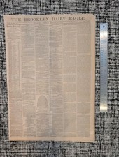 1862 Death of Ex-President Tyler, First Edition — Brooklyn Eagle Jan 21 picture