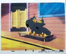 Vintage Terrytunes HECKLE & JECKLE Hand Painted Cartoon Animation Production Cel picture