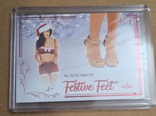 2021 Bench Warmer Holiday Festive Feet Red Foil #NNO Alison Waite 1/1 picture