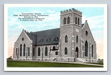 Schwenkfelder Church Palm Montgomery Co PA White Border Postcard VG picture
